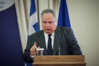 Unser Archivfoto (© Eurokinissi) zeigt den zurückgetretenen Außenminister Nikos Kotzias.