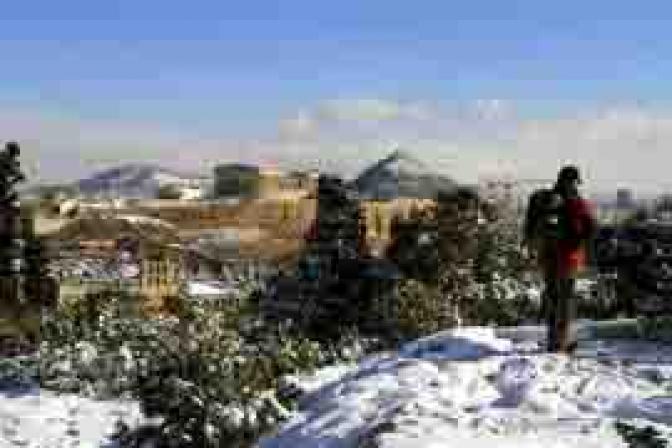 Glatteis in Athen und Attika