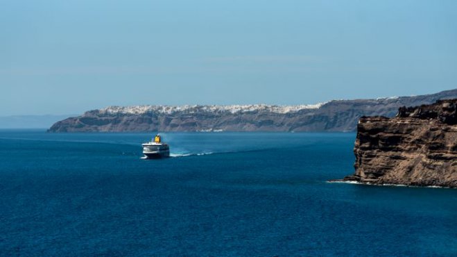 Unser Archivfoto (© Eurokinissi) entstand auf der Insel Santorini.