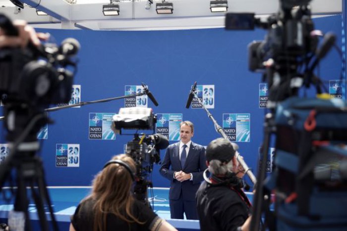 Unser Foto (© Pressebüro des Premierministers / Dimitris Papamitsos) zeigt Ministerpräsident Kyriakos Mitsotakis in Brüssel.
