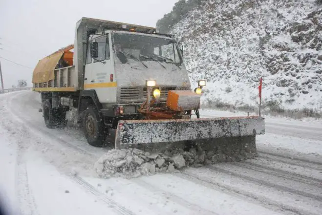 Neujahr mit Schnee in Griechenland