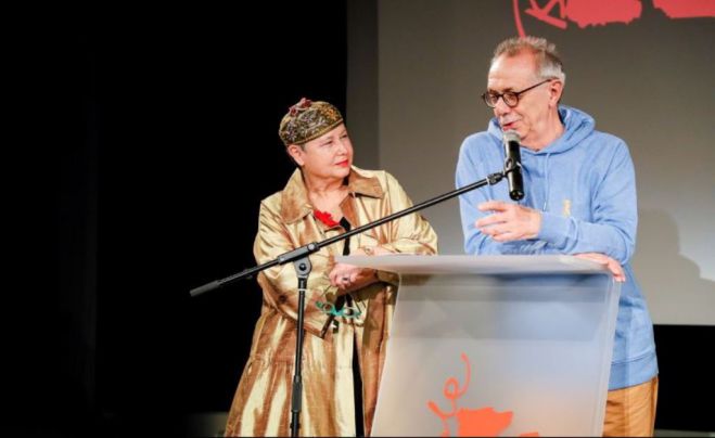 Das Foto zeigt Dieter Kosslick (l.) während der diesjährigen Berlinale. (© Internationale Filmfestspiele Berlin)