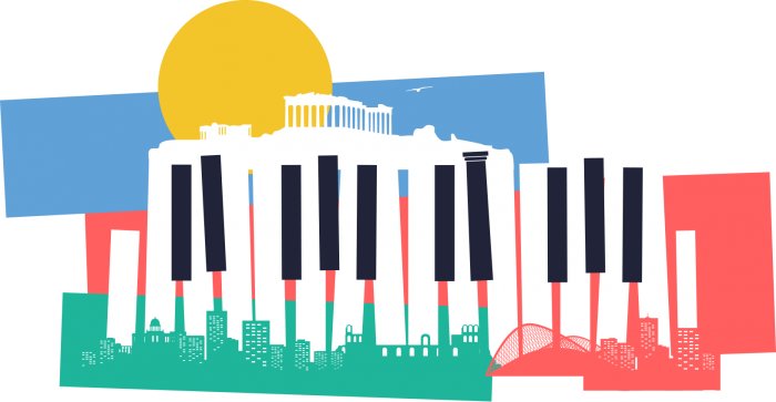 Das Logo der Piano City Athens.