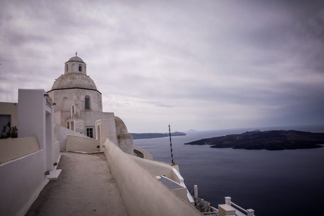 Unser Archivfoto (© Eurokinissi) ist auf der Insel Santorini entstanden.