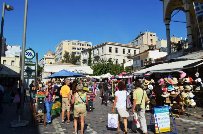 Foto © Griechenland Zeitung / Jan Hübel (Monastiraki-Platz)