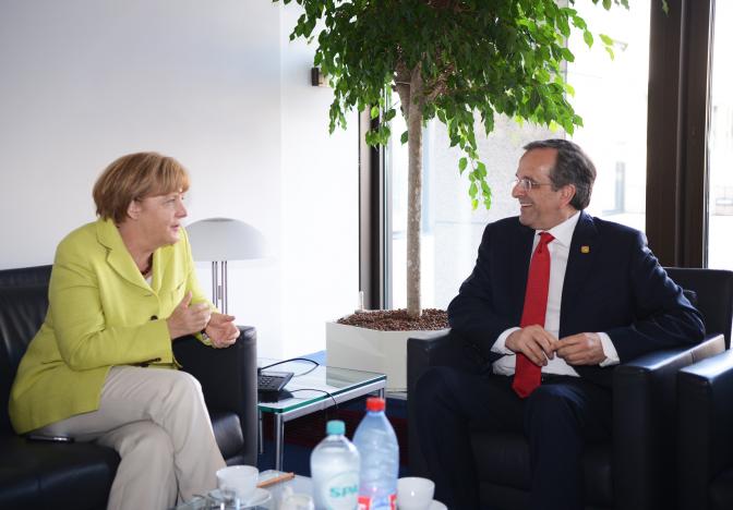 Lob der deutschen Kanzlerin für Samaras und Griechenland