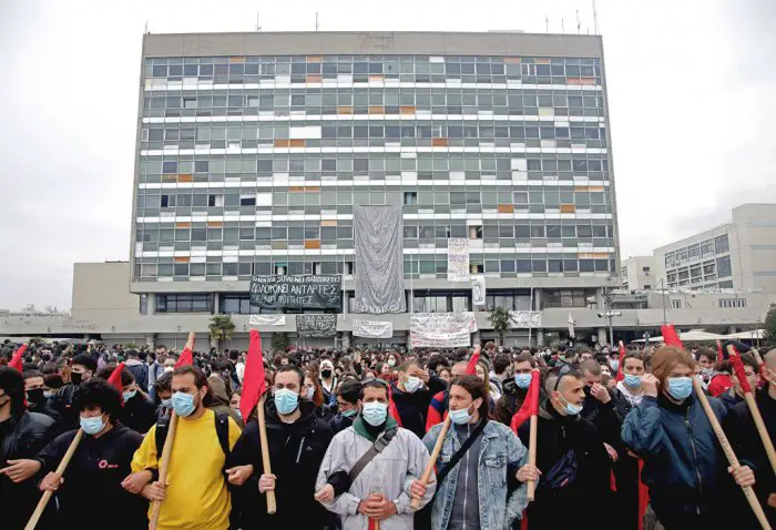 Unser Archivfoto (© Eurokinissi) entstand im März im Gelände der Aristoteles Universität Thessaloniki.