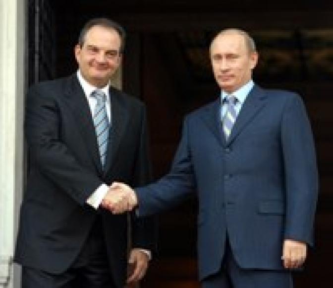 Unterzeichnung des Vertrages über die Erdölpipeline Burgas-Alexandroupolis in Athen