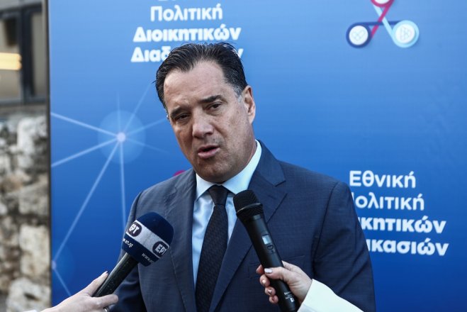 Unser Archivfoto (© Eurokinissi) zeigt den Minister für Entwicklung und Investitionen Adonis Georgiadis.