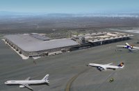 Modellhafte Darstellung des Flughafens „Makedonia“ (Foto: fraport)