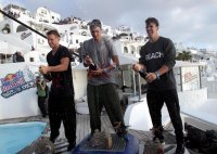Unser Beispielfoto (© Eurokinissi) entstand auf Santorini.
