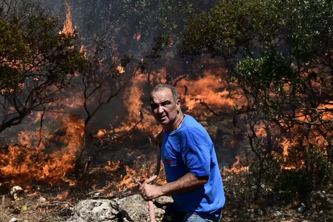 Unsere Fotos (© Eurokinissi) entstanden am Montag (17.7.) südöstlich von Athen.