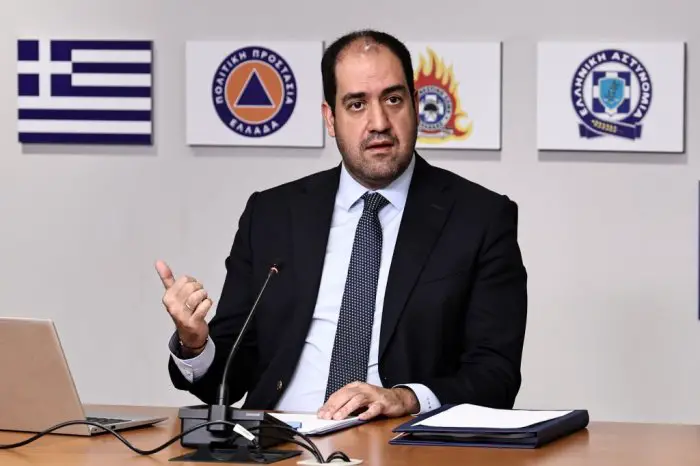 Unser Archivfoto (© Eurokinissi) zeigt den Minister für Klimakrise und Zivilschutz Jannis Kefalojannis.