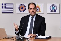 Unser Archivfoto (© Eurokinissi) zeigt den Minister für Klimakrise und Zivilschutz Jannis Kefalojannis.