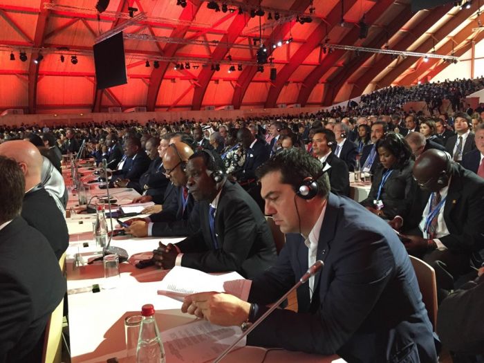 Premier Tsipras setzt sich in Paris für den Klimaschutz ein