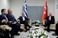 Unser Archivfoto (© Eurokinissi) ist im vergangenen September während eines Treffens zwischen dem griechischen Ministerpräsidenten Alexis Tsipras (l.) und dem türkischen Präsidenten Recep Tayyip Erdogan entstanden.