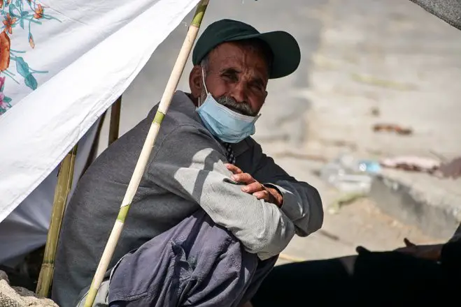 Unser Archivfoto (© Eurokinissi) entstand im September in einem Flüchtlingslager auf der Insel Lesbos.