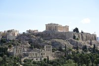 Ohne Gerüst! Westseite frisch renoviert: Unser Foto (© Eurokinissi) zeigt den Parthenon auf der Akropolis in Athen.