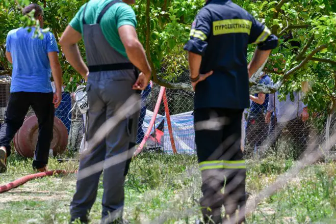 Unsere Fotos (© Eurokinissi) entstanden am Montag (21.6.) im Ort Charia auf der Peloponnes.