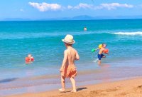 Foto (© Griechenland Zeitung / ms): Kourouta Strand auf der Peloponnes.