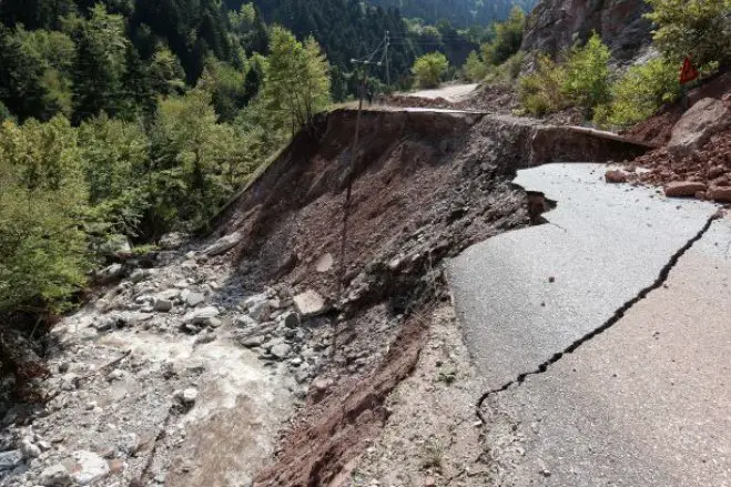 Unser Foto (© Eurokinissi) entstand in der Nähe von Karditsa.