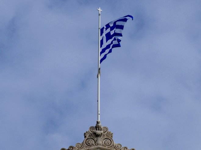 Foto (© Eurokinissi): Die griechische Fahne weht heute überall!