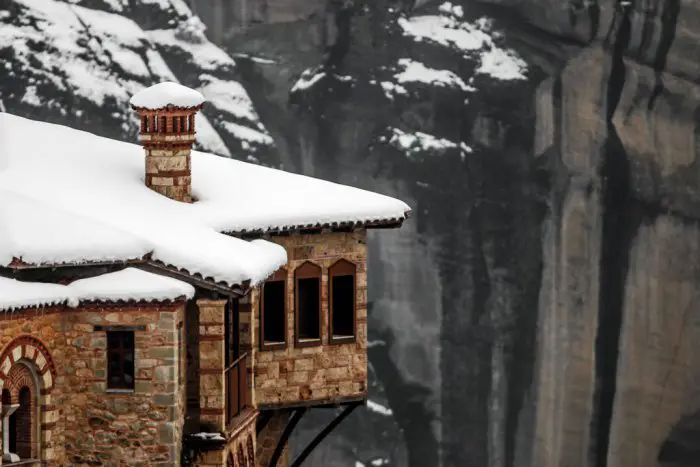 Foto (© Eurokinissi): Meteora im Schnee