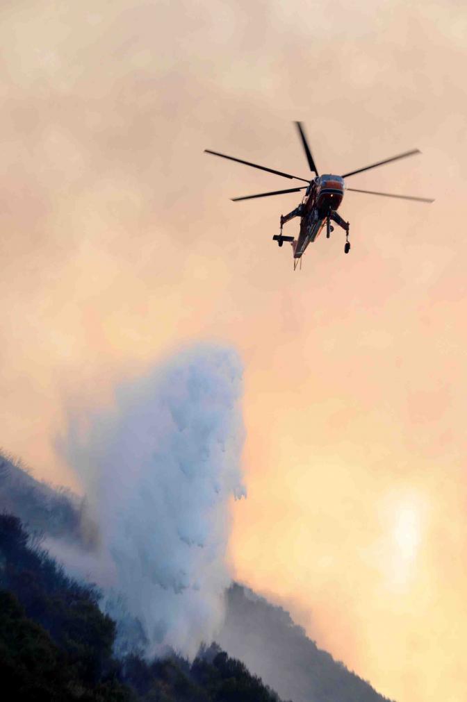 Zwei Brände auf Euböa und der Peloponnes