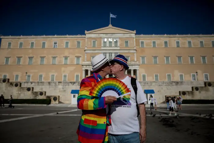 Unser Archivfoto (© Eurokinissi) entstand vor dem Parlament in Athen.