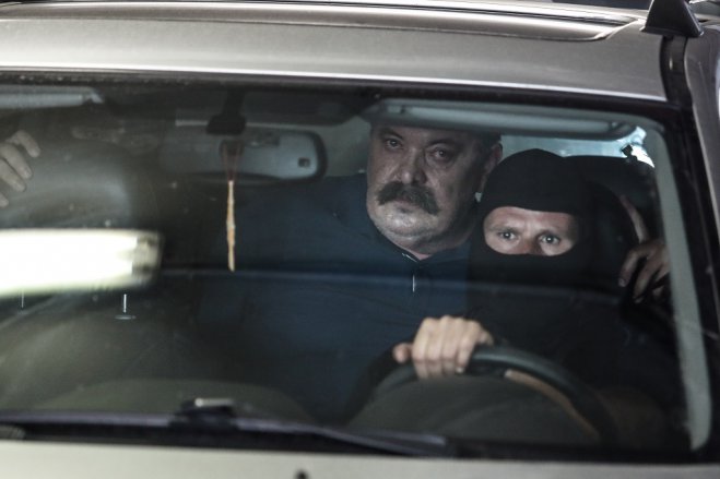 Unser Foto (© Eurokinissi) zeigt Christos Pappas unmittelbar nach seiner Verhaftung.