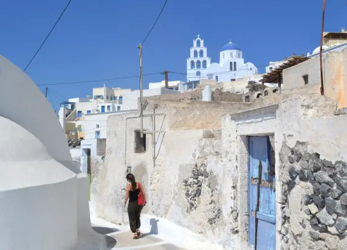 Unser Foto (© Griechenland Zeitung / Jan Hübel) entstand auf der Kykladeninsel Santorini.