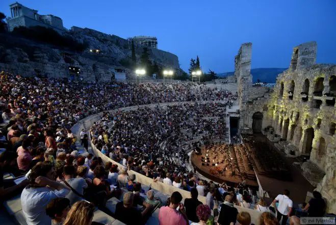 Unser Archivfoto (© Eurokinissi) zeigt das antike Herodes Atticus Theater in Athen.