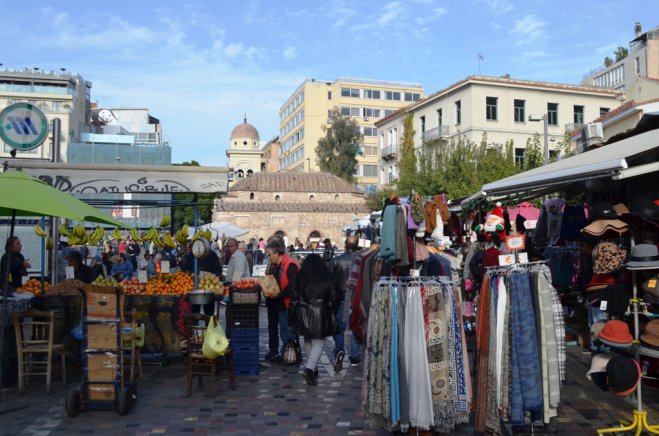 Unser Archivfoto (© GZ / Jan Hübel ) zeigt den Monastiraki-Platz.