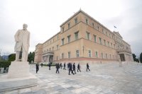 Unser Archivfoto (© Eurokinissi) zeigt das Parlamentsgebäude in Athen.