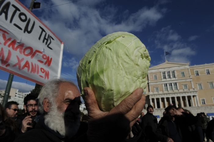 Protest der Landwirte vor dem Parlament in Athen