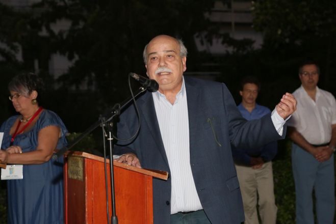 Unser Foto (© Pressebüro des griechischen Parlaments) zeigt Parlamentspräsident Nikos Voutsis.