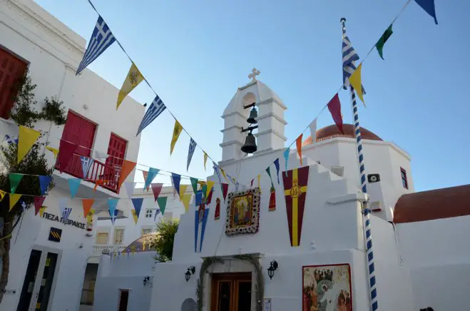 Unser Foto (© Griechenland Zeitung / Jan Hübel) entstand auf Mykonos.