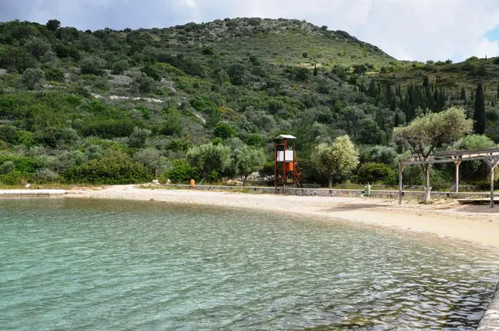 Foto (© Griechenland Zeitung / Klaus Bötig): Am Strand von Dexa setzten die Phäaken Odysseus ab.