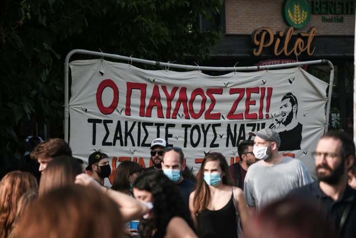 Unser Archivfoto (© Eurokinissi) entstand während einer antifaschistischen Demonstration in Athen.