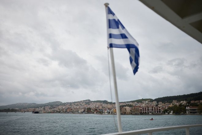 Unser Archivfoto (© Eurokinissi) entstand auf einem Schiff in Richtung Kefalonia.