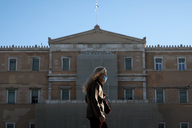 Unser Archivfoto (© Eurokinissi) entstand vor dem Parlament in Athen.