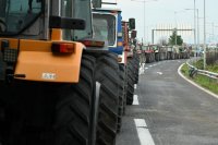 Unser Archivfoto (© Eurokinissi) zeigt Bauernproteste bei Nikia, Larissa