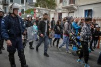 Unsere Fotos (© Eurokinissi) entstanden am Mittwoch (4.3.) auf der Insel Lesbos.