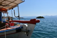 Foto (© Griechenland Zeitung / Jan Hübel): Bei Trizonia, Golf von Korinth.