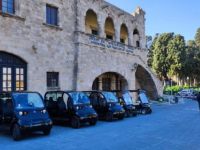 E-Autos auf Rhodos (Foto: https://transportation.kolossos2047.gr)