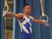Unser Archivfoto (© Eurokinissi) zeigt Petrounias während einer früheren Meisterschaft in Griechenland.