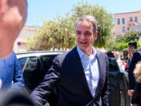 Unser Archivfoto (© Eurokinissi) zeigt Premierminister Kyriakos Mitsotakis in Chania auf Kreta.