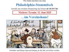 Unser Foto zeigt das Veranstaltungsplakat des Philadelphia-Vereins.