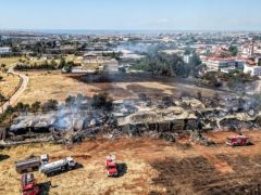 Luftaufnahme von dem Brand in Oreokastro, Thessaloniki (Foto: © Eurokinissi)