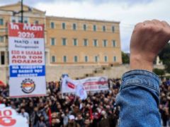  Unser Beispielfoto (© Eurokinissi) entstand während einer Demonstration zum Maifeiertag in Athen.